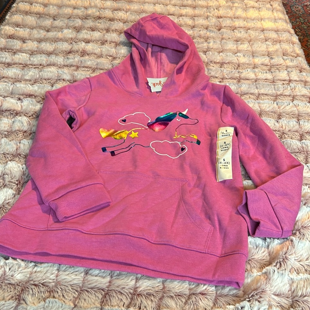 Cat & Jack girl unicorn hoodie size small